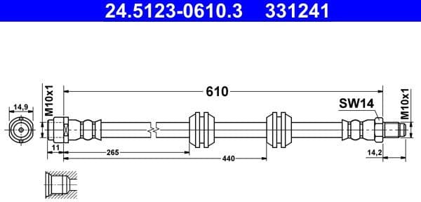 Brake Hose 24.5123-0610.3 - image 2