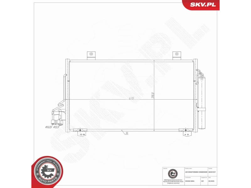 Condenser, air conditioning 86SKV537 - image 7