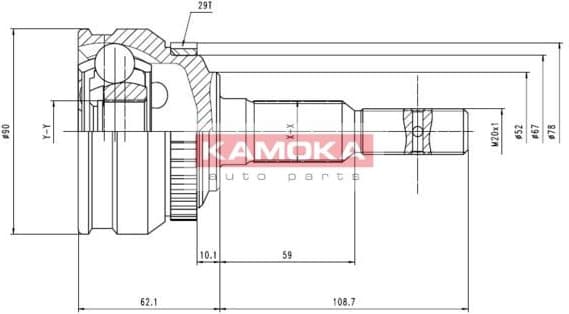 CV joint outer 6956
