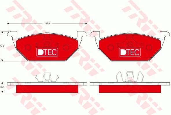 Brake Pad Set, disc brake DTEC COTEC GDB1984DTE