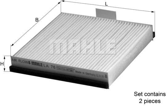Filter cabin LA76/S - image 2
