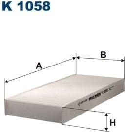 Filter, cabin air K1058