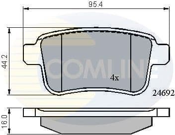 Brake pads rear CBP01715