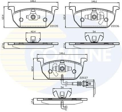 Brake pads front CBP12224