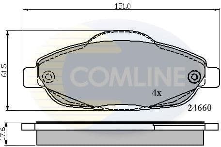 Brake pads front CBP01765