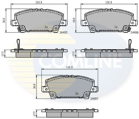 Brake pads front CBP31586
