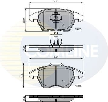 Brake pads front CBP01308