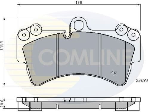 Brake pads front CBP01315