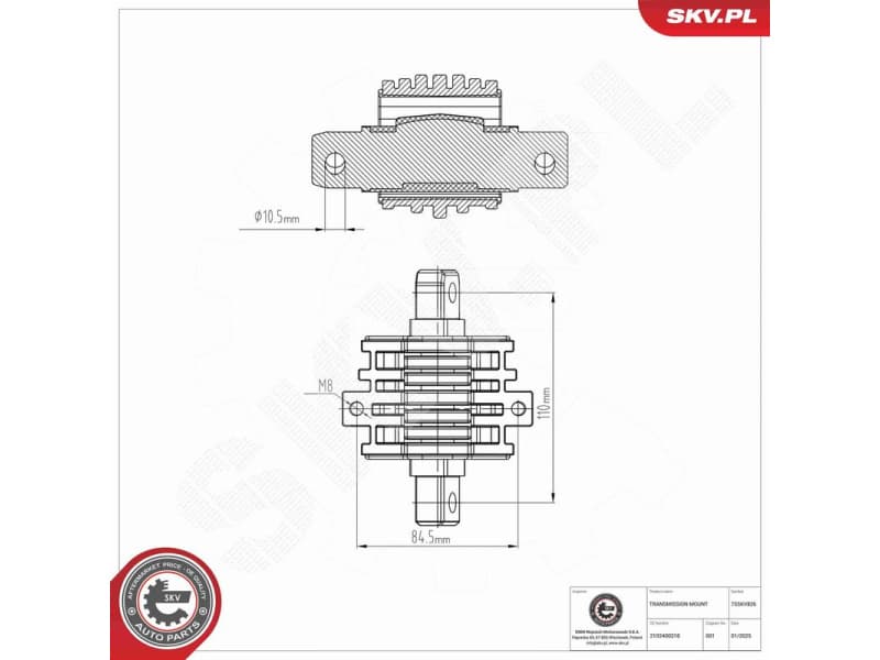 Mounting, manual transmission 75SKV826 - image 7