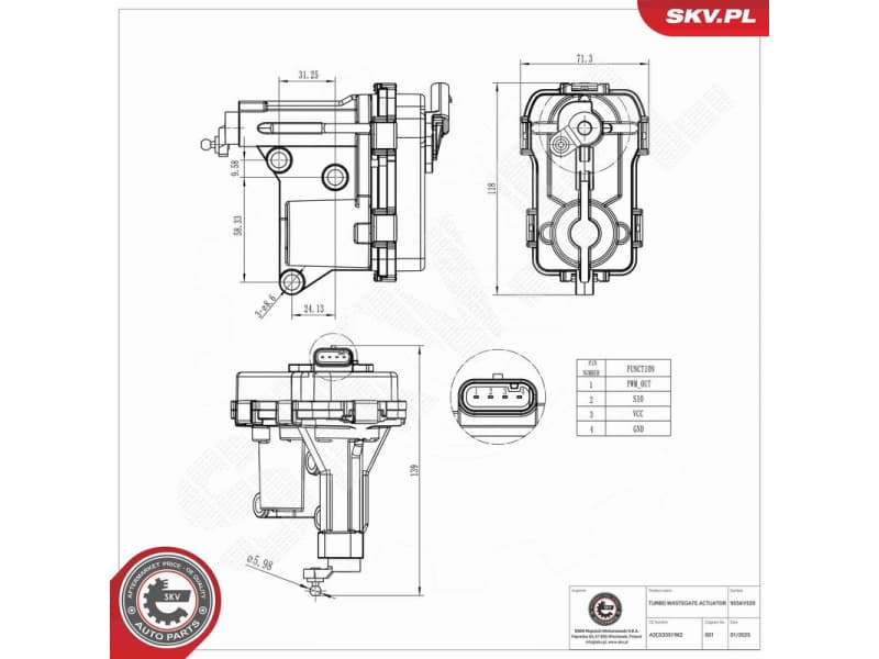 Boost Pressure Control Valve 95SKV520 - image 7