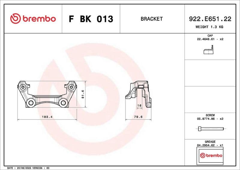 Brake Caliper Bracket Set PRIME LINE FBK013 - image 3