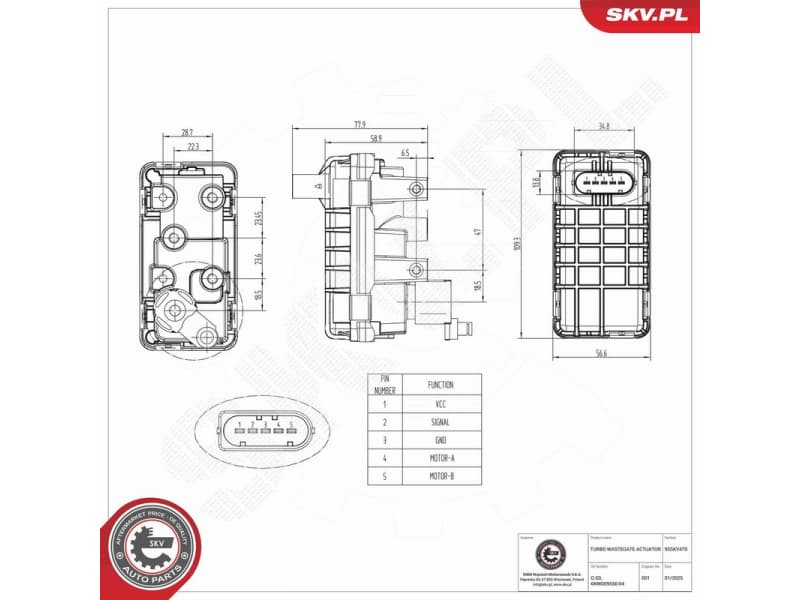 Boost Pressure Control Valve 95SKV470 - image 5