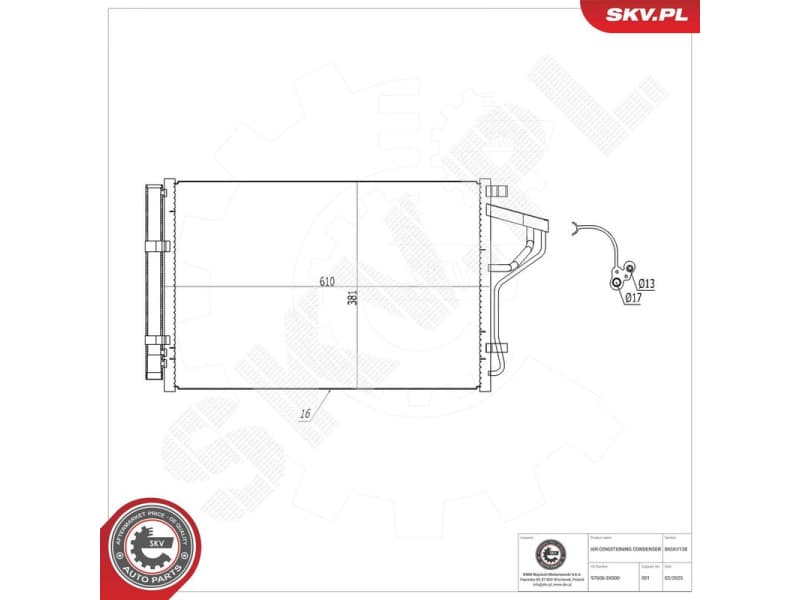 Condenser, air conditioning 86SKV138