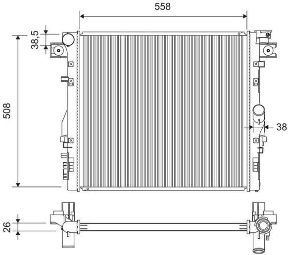 Radiator, engine cooling 701417