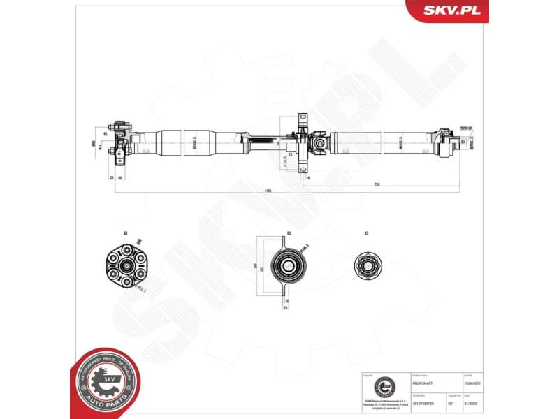 Drive Shaft 76SKV070