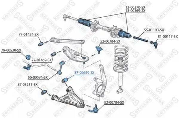 Mounting, control/trailing arm 87-04659-SX
