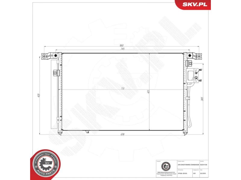 Condenser, air conditioning 86SKV158