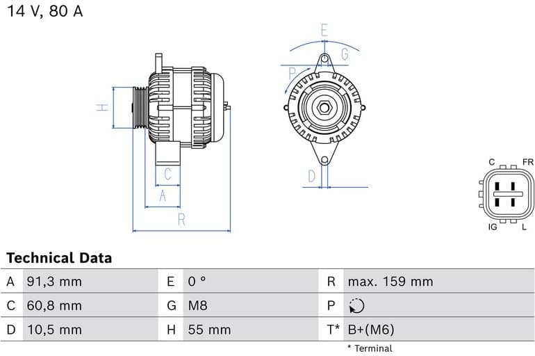 Alternator 0 986 086 890