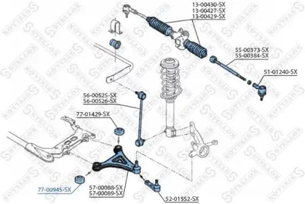 Mounting, control/trailing arm 77-00945-SX