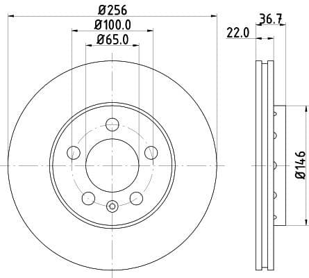 Brake Disc PRO 8DD 355 105-361 - image 4