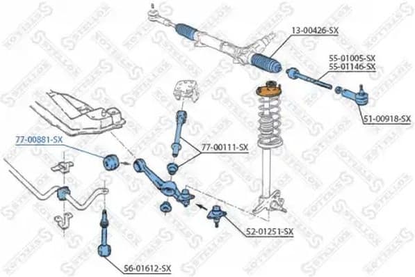 Mounting, control/trailing arm 77-00881-SX