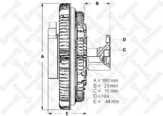 Clutch, radiator fan 30-00411-SX