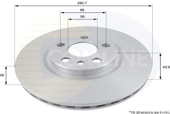 Brake disc, 1pcs FRONT ADC1522V - image 2