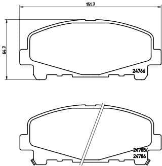 Brake Pad Set, disc brake PRIME LINE P28043