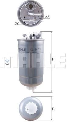 Filter diesel fuel KL147/1D - image 2
