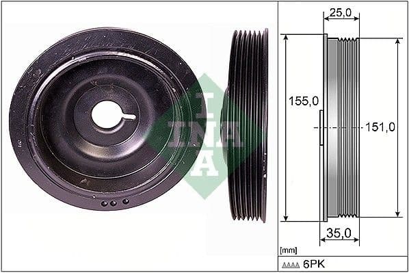 Belt Pulley, crankshaft 544009010