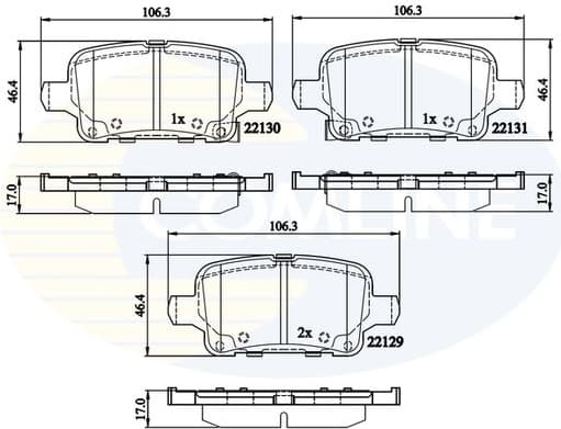 Brake pads rear CBP32307