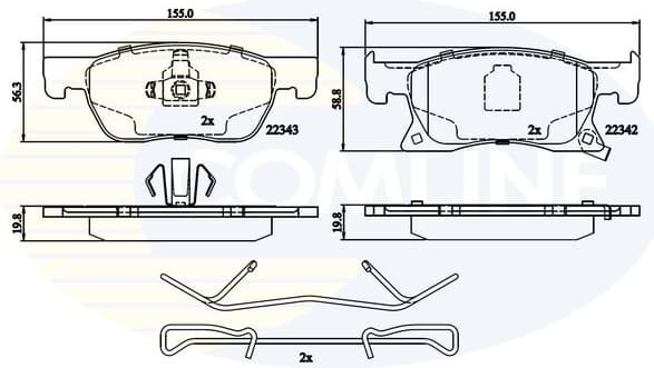 Brake pads front CBP32306