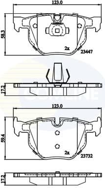 Brake pads rear CBP02295