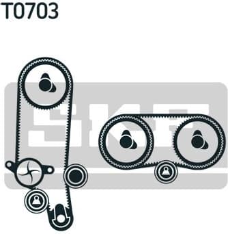 Timing belt kit SKF VKMA01122 - image 4