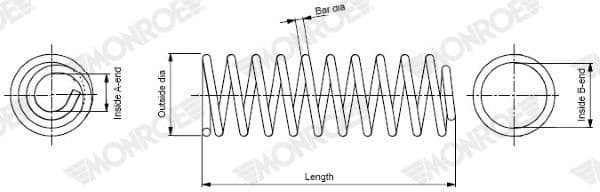 Suspension Spring MONROE SPRINGS SP4090 - image 2