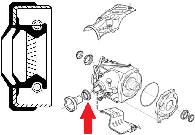 Seal transfer case 010 35432B