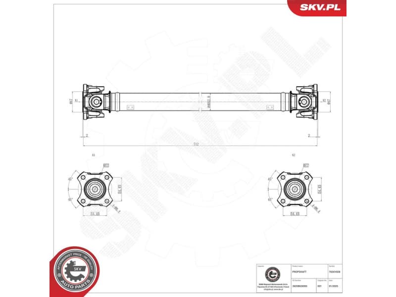 Drive Shaft 76SKV028