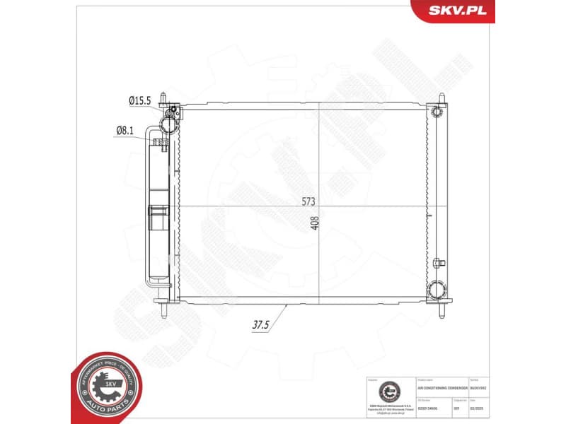 Condenser, air conditioning 86SKV592