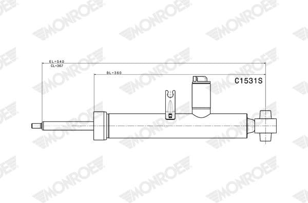 Shock Absorber Monroe RideSense Electronic Suspension C1531S
