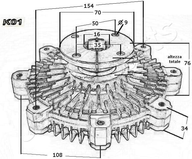 Clutch, radiator fan VC-K01 - image 3