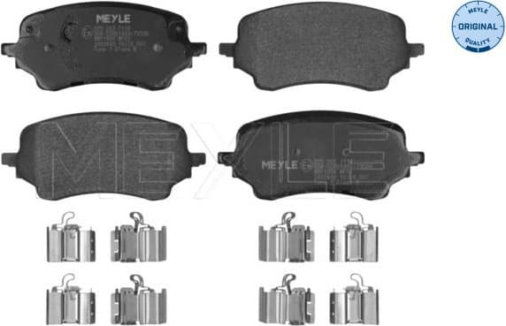 Brake Pad Set, disc brake MEYLE-ORIGINAL: True to OE. 025 262 7118