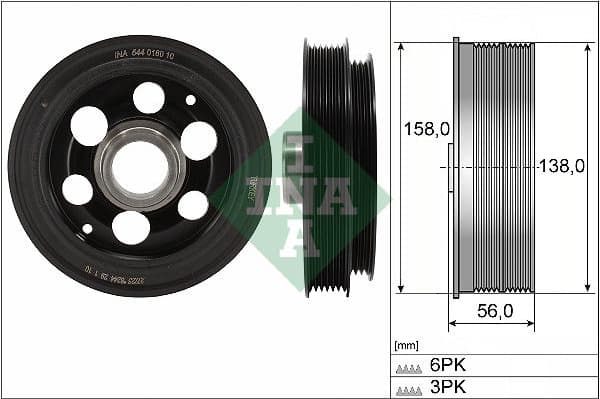Belt Pulley, crankshaft 544 0180 10