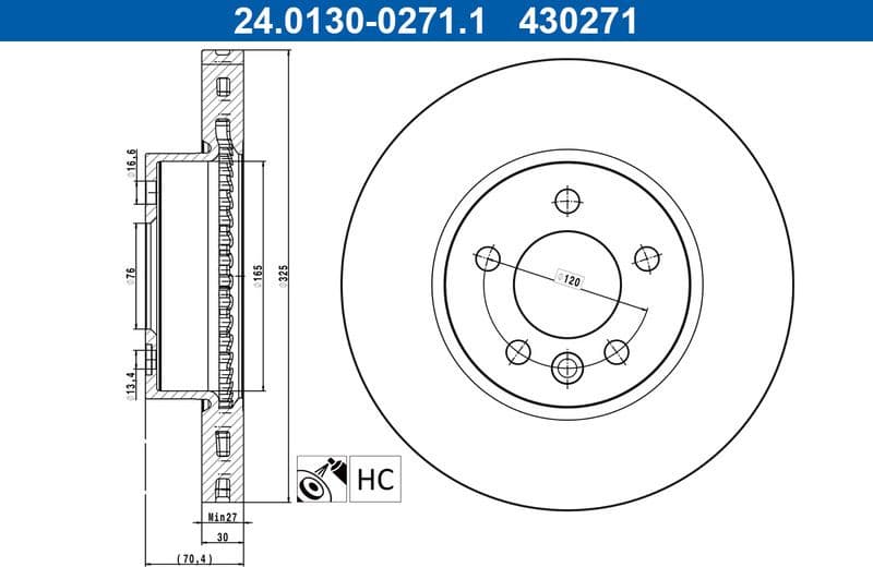 Brake Disc 24.0130-0271.1
