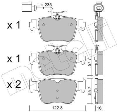 Brake Pad Set, disc brake 22-1317-1
