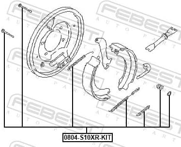 Accessory Kit, parking brake shoes 0804-S10XR-KIT - image 2