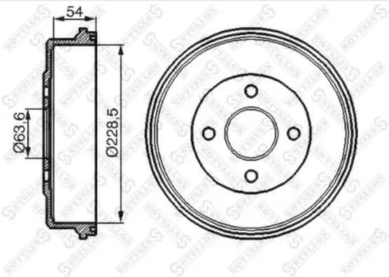Brake Drum 6025-2528-SX