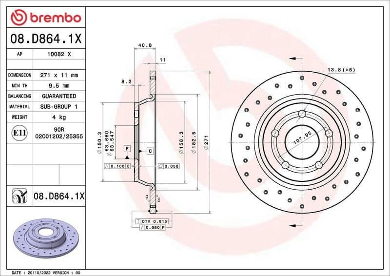 Brake Disc XTRA LINE - Xtra 08.D864.1X - image 3