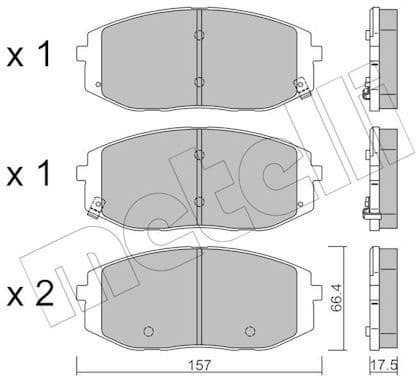 Brake Pad Set, disc brake 22-1372-0