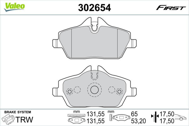 Brake Pad Set, disc brake ESSENTIAL 302654