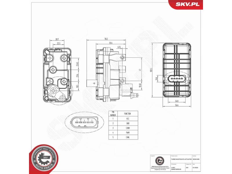 Boost Pressure Control Valve 95SKV499 - image 5